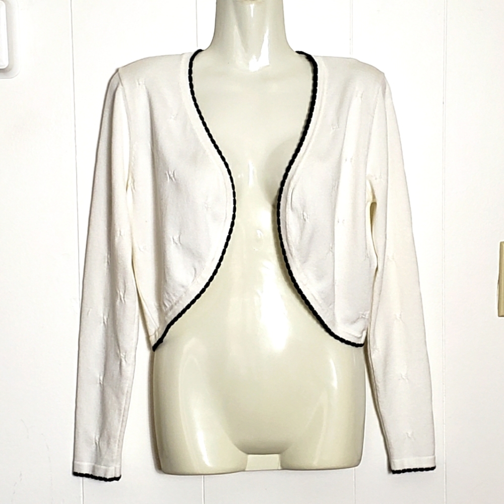 Kate Kasin Cropped Cardigan Size M